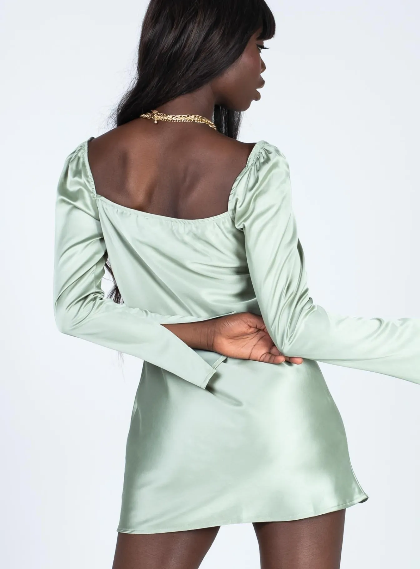 Princess Polly Star Power Mini Dress Sage Hot