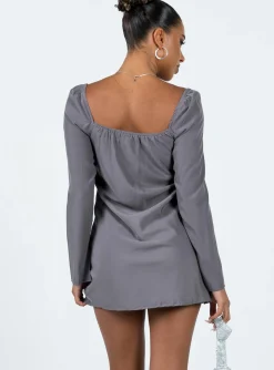 Princess Polly Star Power Mini Dress Slate Shop
