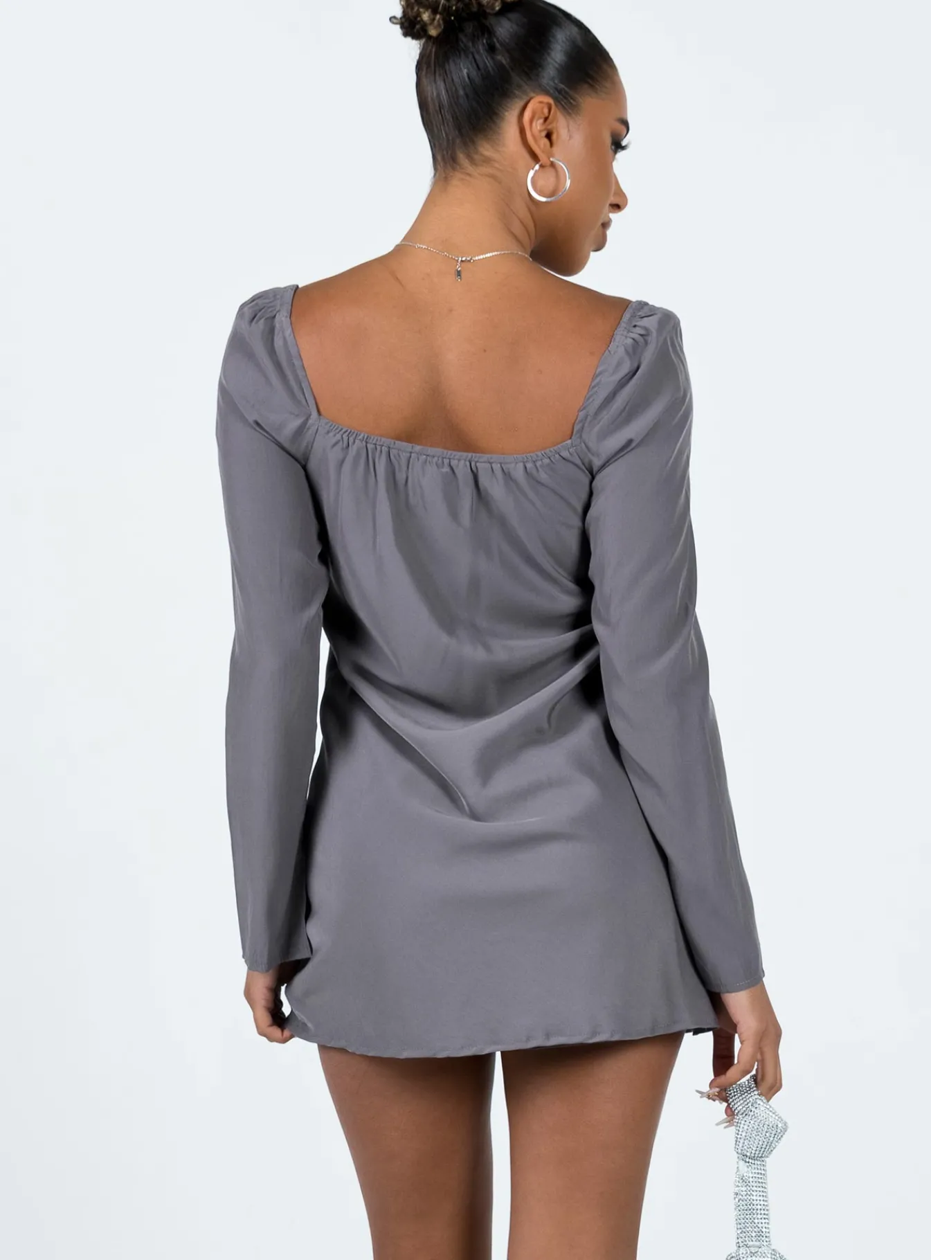 Princess Polly Star Power Mini Dress Slate Shop