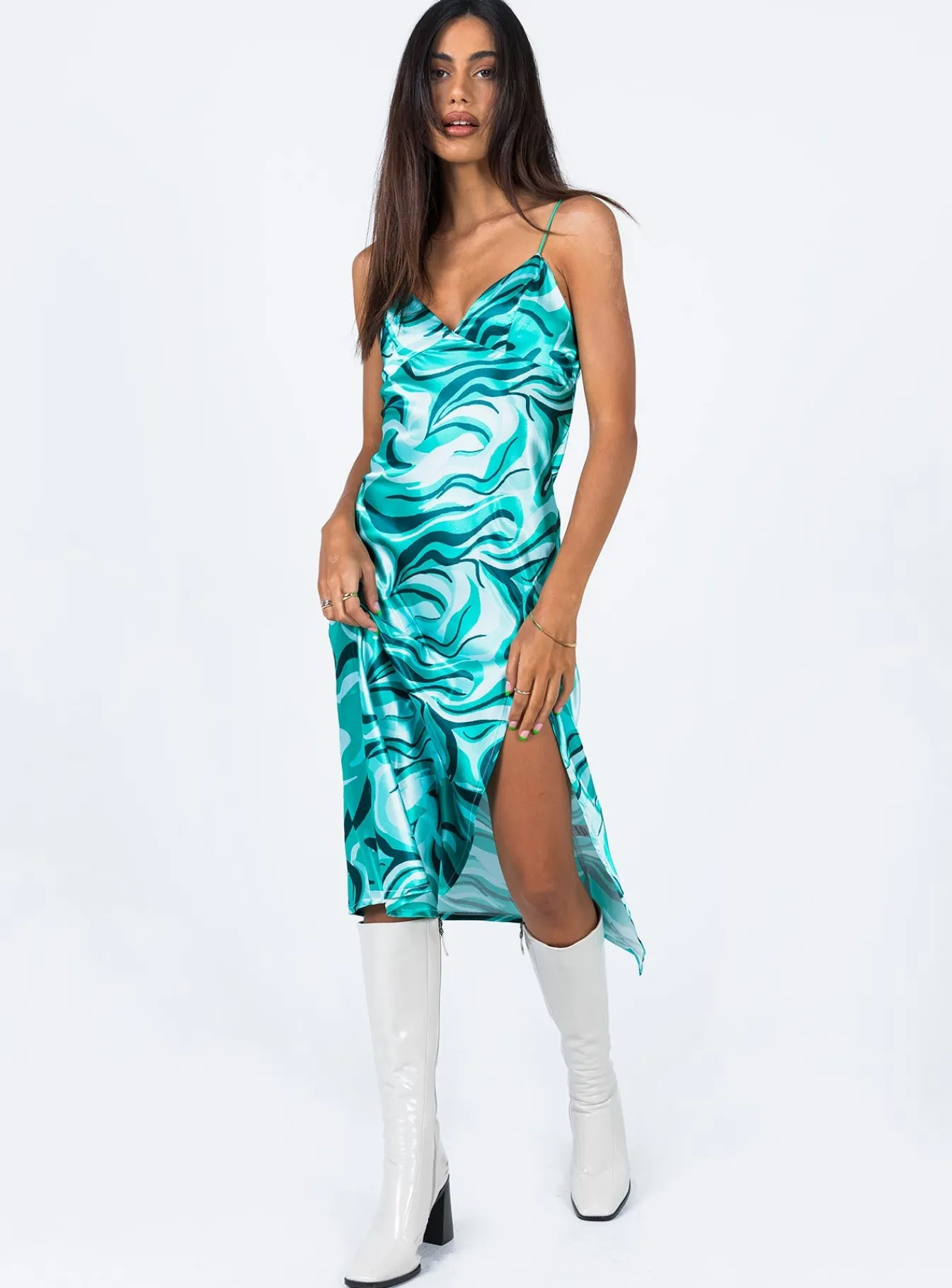 Princess Polly Stargazing Midi Dress Green Online