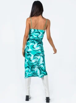Princess Polly Stargazing Midi Dress Green Online
