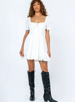 Princess Polly Starley Mini Dress  White Store