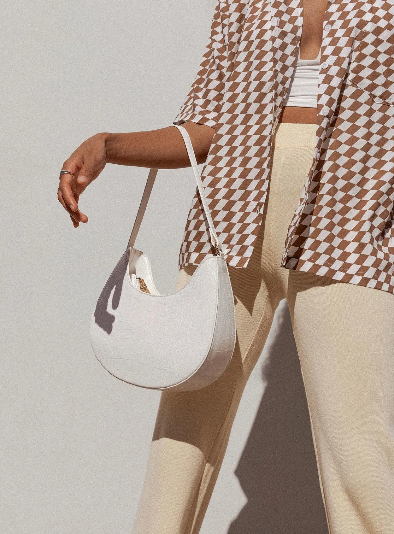 Princess Polly State Of Mind Bagcroc Eco White Shop