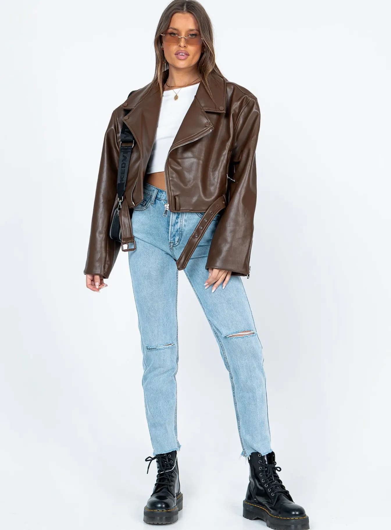 Princess Polly Staten Island Jacket Brown Flash Sale
