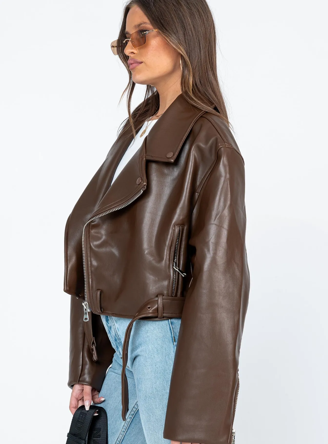 Princess Polly Staten Island Jacket Brown Flash Sale