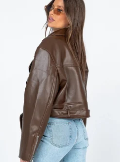 Princess Polly Staten Island Jacket Brown Flash Sale