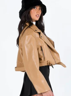 Princess Polly Staten Island Jacket Beige New