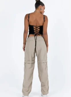 Princess Polly Stefanni Cargo Pants  Beige Clearance