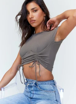 Princess Polly Stormi Top  Khaki Store