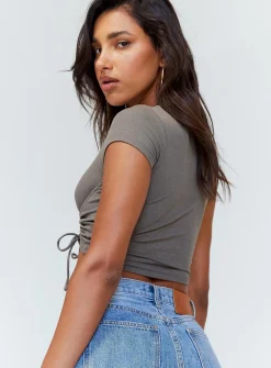 Princess Polly Stormi Top  Khaki Store