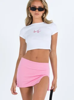 Princess Polly Strand Mini Skirt  Pink Cheap