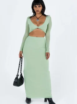 Princess Polly Strand Set Green Hot