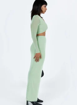 Princess Polly Strand Set Green Hot