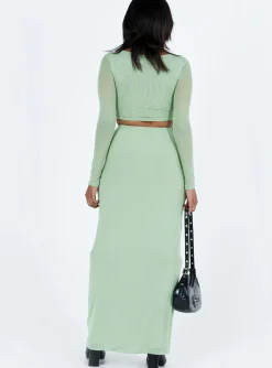 Princess Polly Strand Set Green Hot