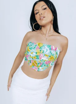 Princess Polly Stretford Strapless Top  Multi Hot
