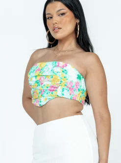 Princess Polly Stretford Strapless Top Multi Hot