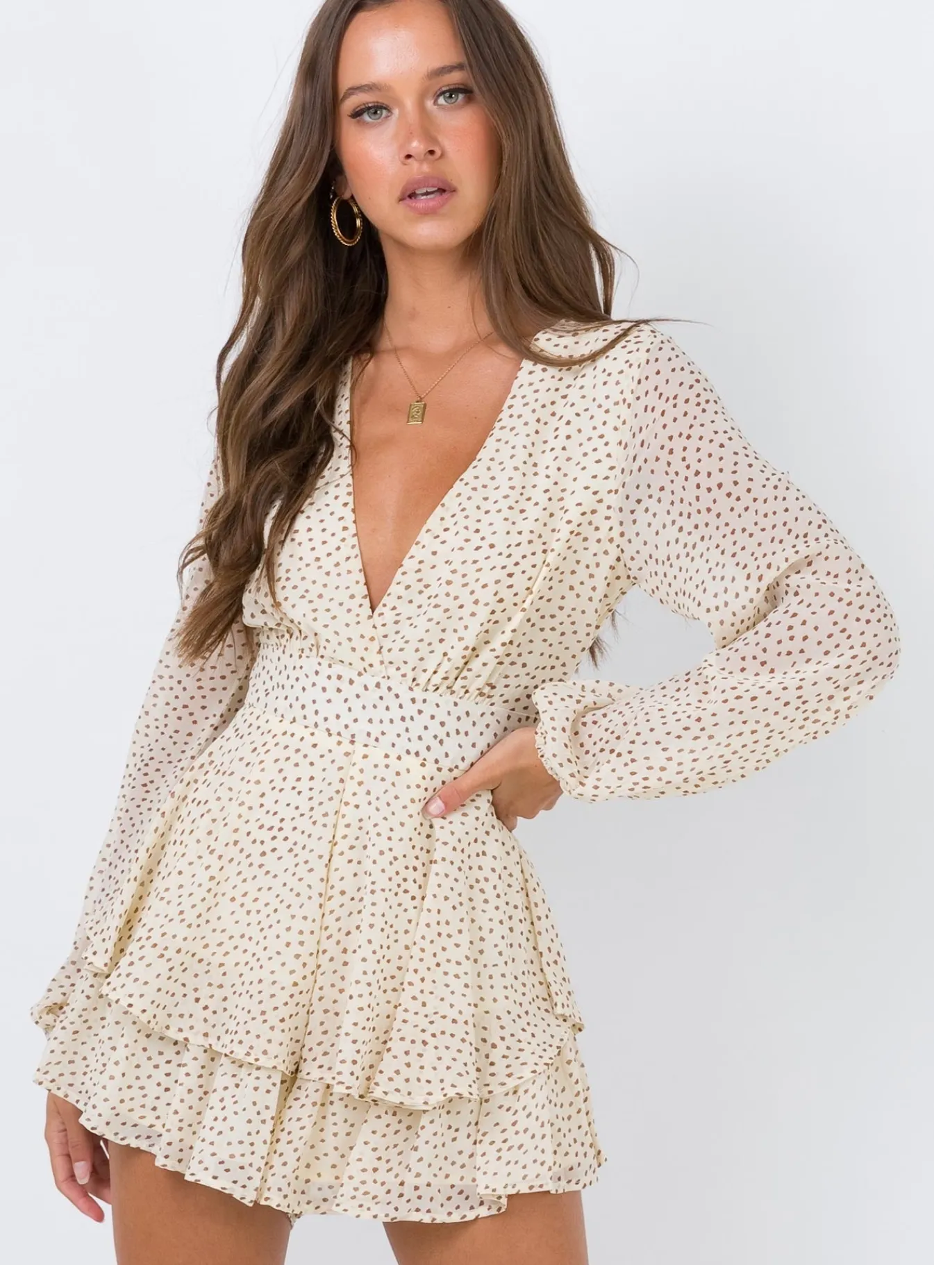 Princess Polly String Of Love Romper Beige Store