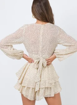 Princess Polly String Of Love Romper Beige Store