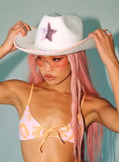 Princess Polly Stunner Cowboy Hat  White Online