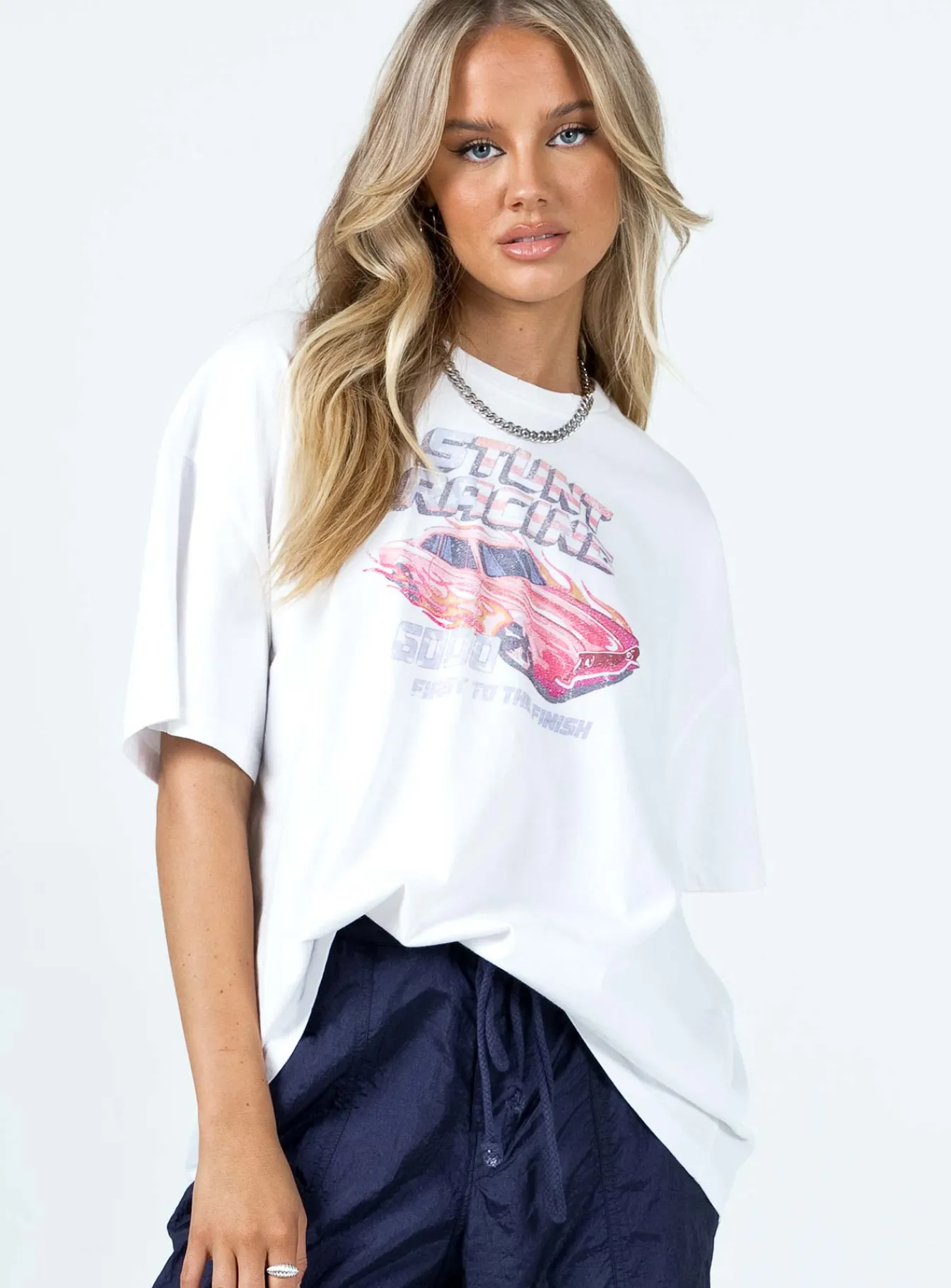Princess Polly Stunt Racer Tee Ivory Outlet