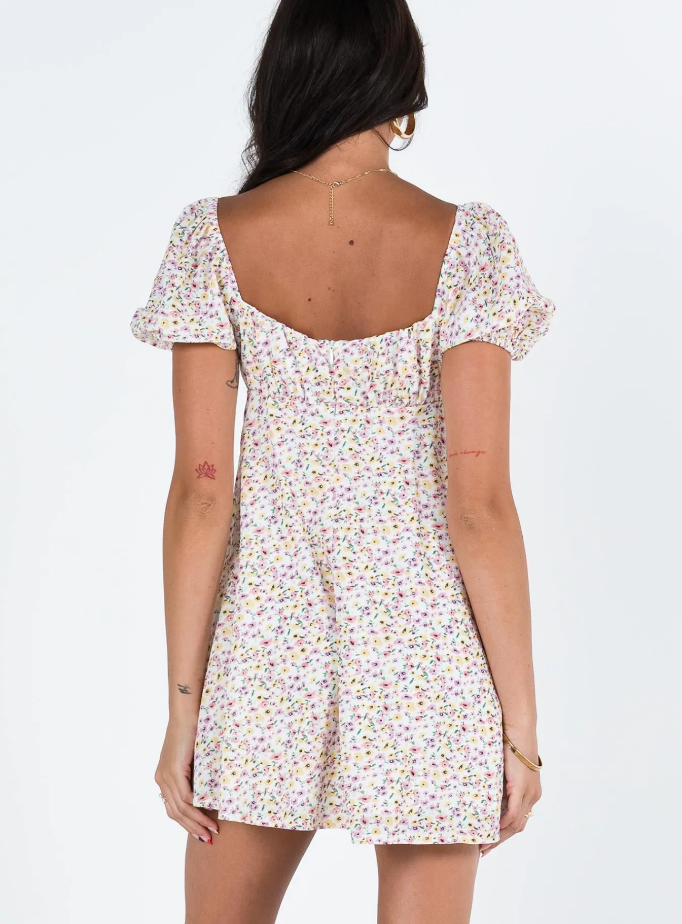 Princess Polly Sudarso Mini Dress Yellow Floral Fashion
