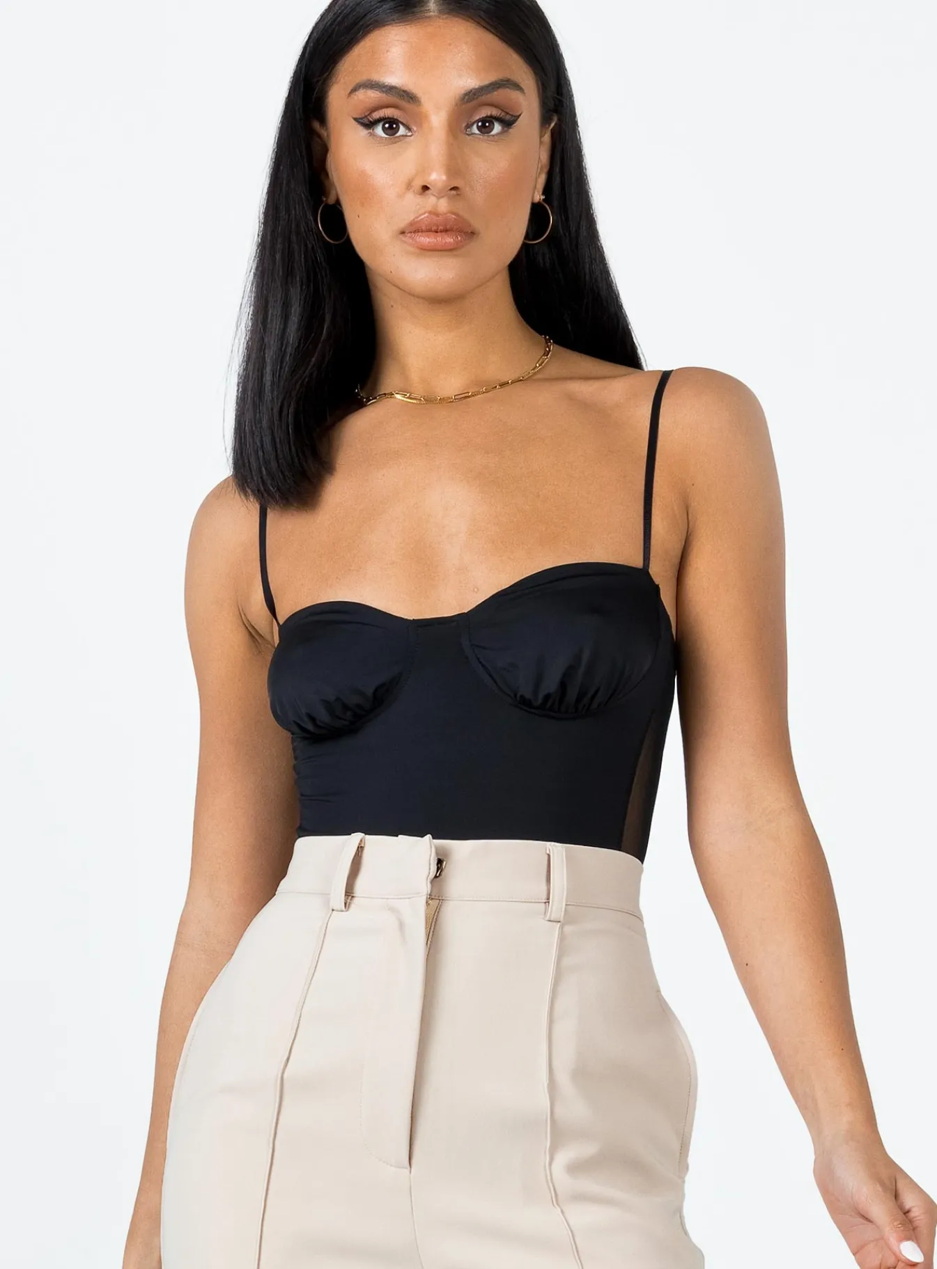 Princess Polly Sudol Bodysuit Black Clearance