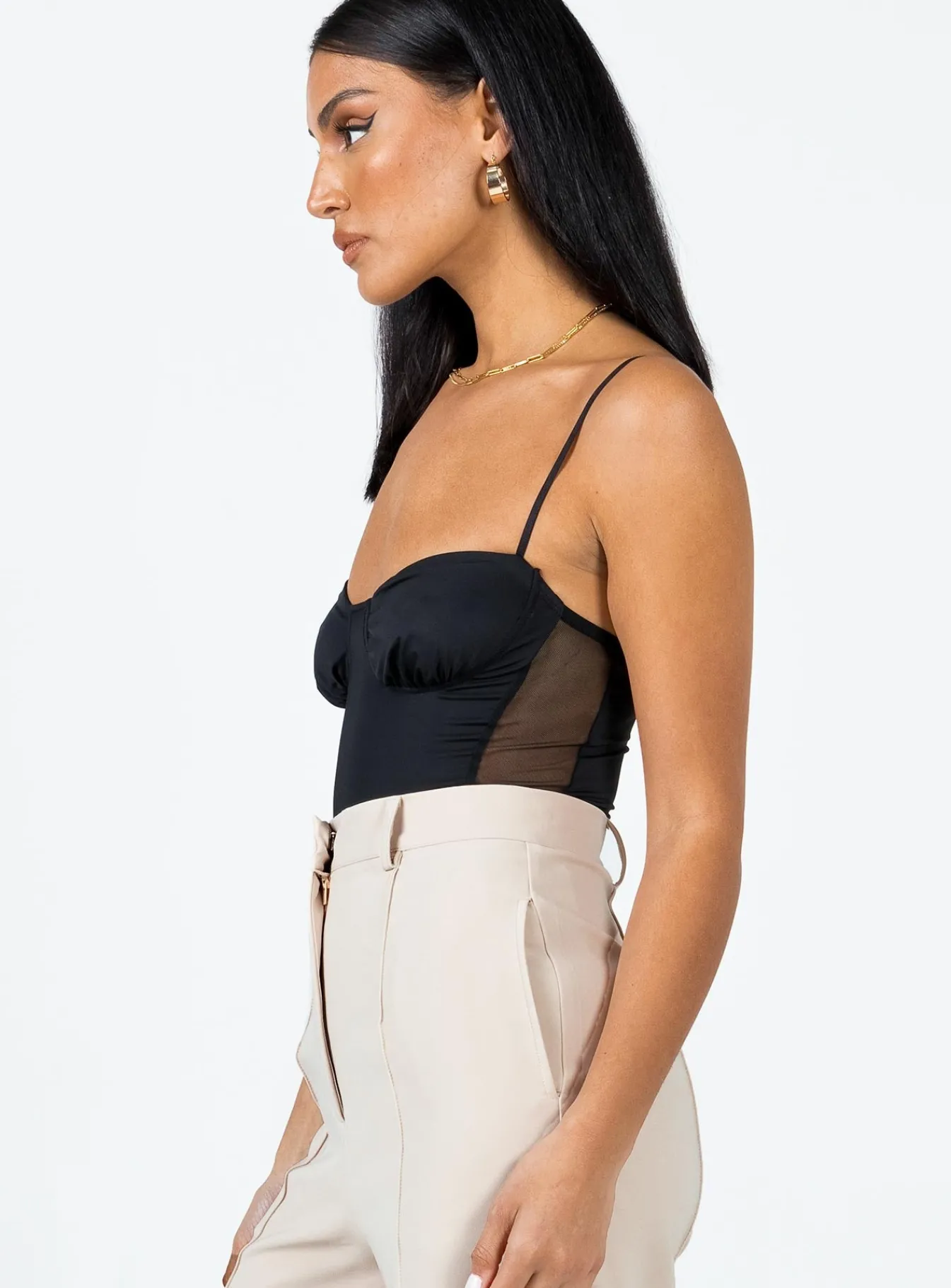 Princess Polly Sudol Bodysuit Black Clearance