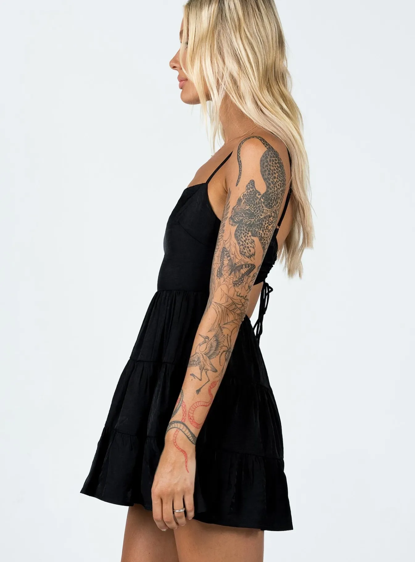 Princess Polly Summer Break Mini Dress Black Cheap