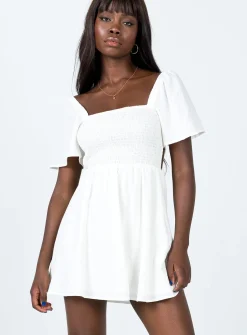 Princess Polly Summer Nights Mini Dress  White Discount