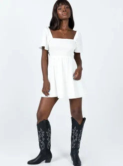 Princess Polly Summer Nights Mini Dress  White Discount