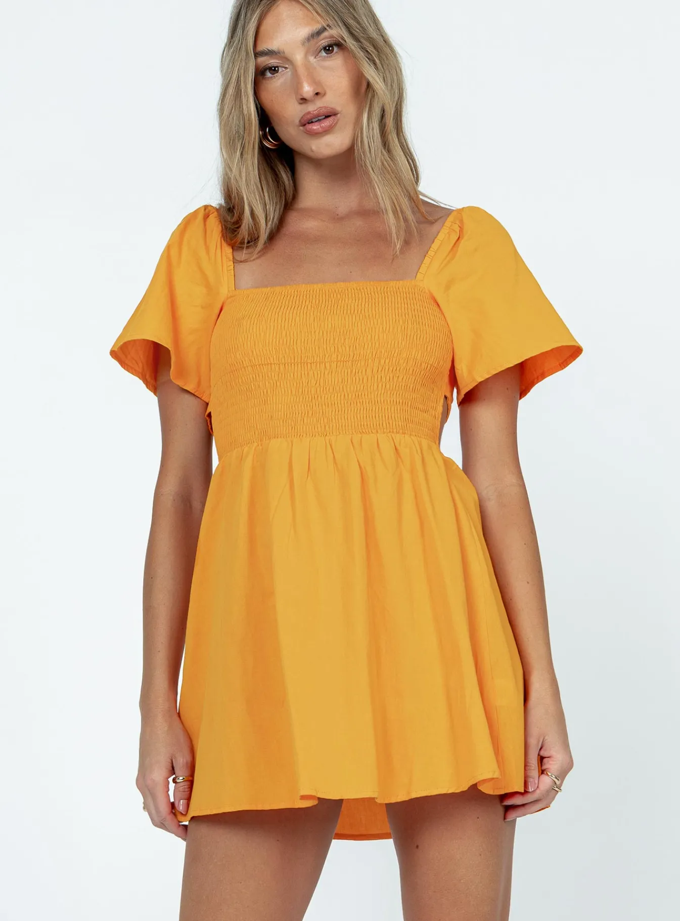 Princess Polly Summer Nights Mini Dress Orange Hot