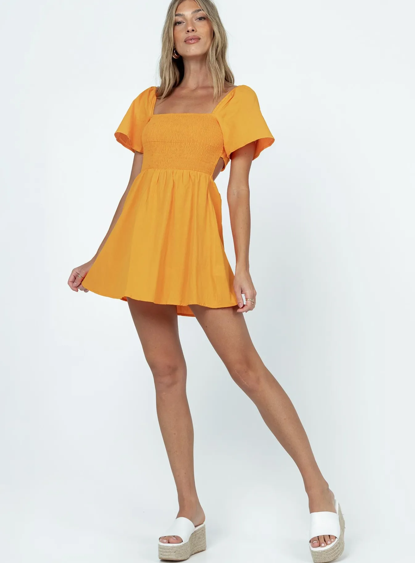 Princess Polly Summer Nights Mini Dress Orange Hot