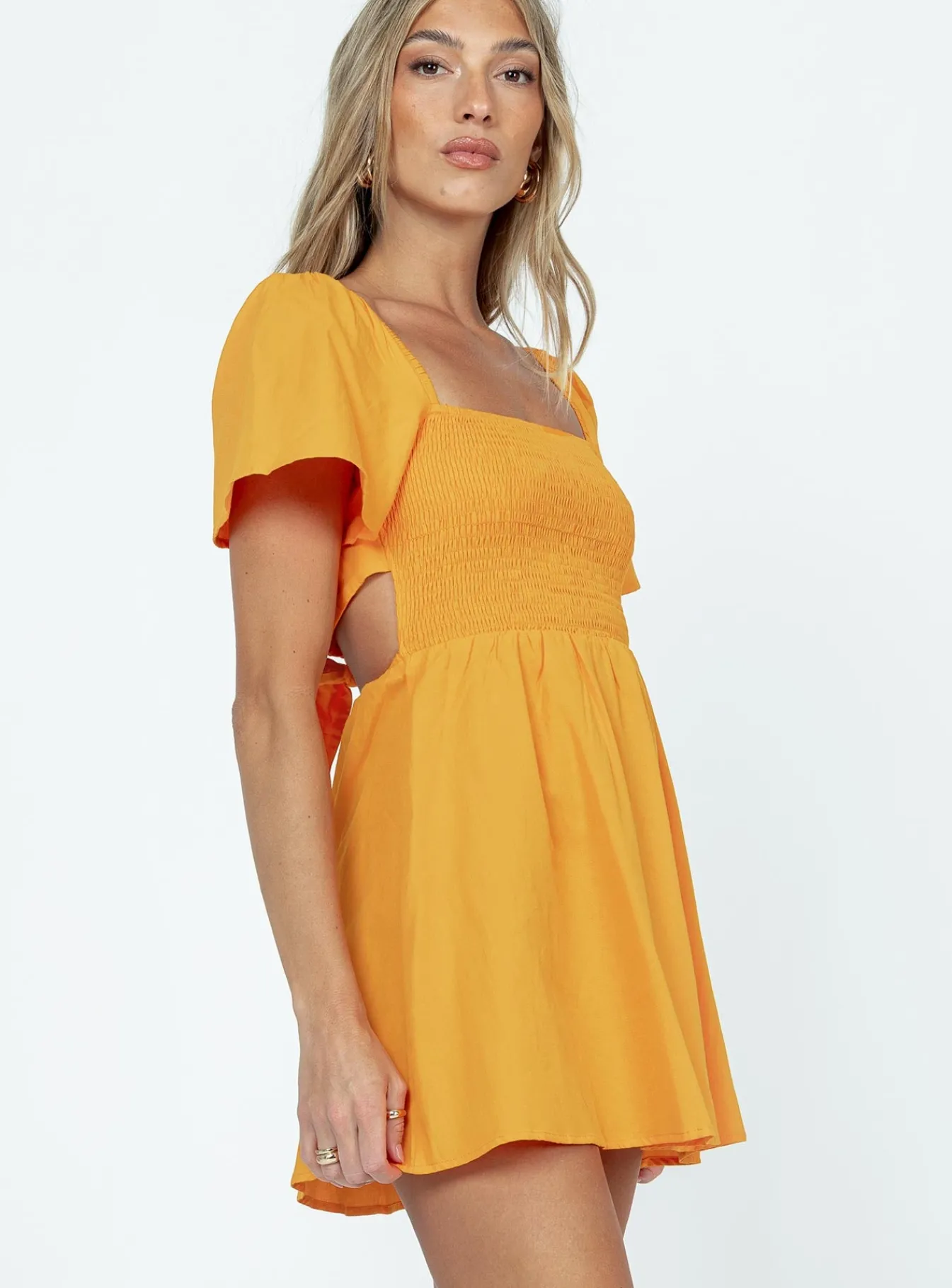 Princess Polly Summer Nights Mini Dress Orange Hot