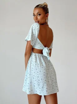 Princess Polly Summer Nights Mini Dressfloral   Blue Store