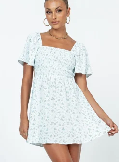 Princess Polly Summer Nights Mini Dressfloral   Blue Store