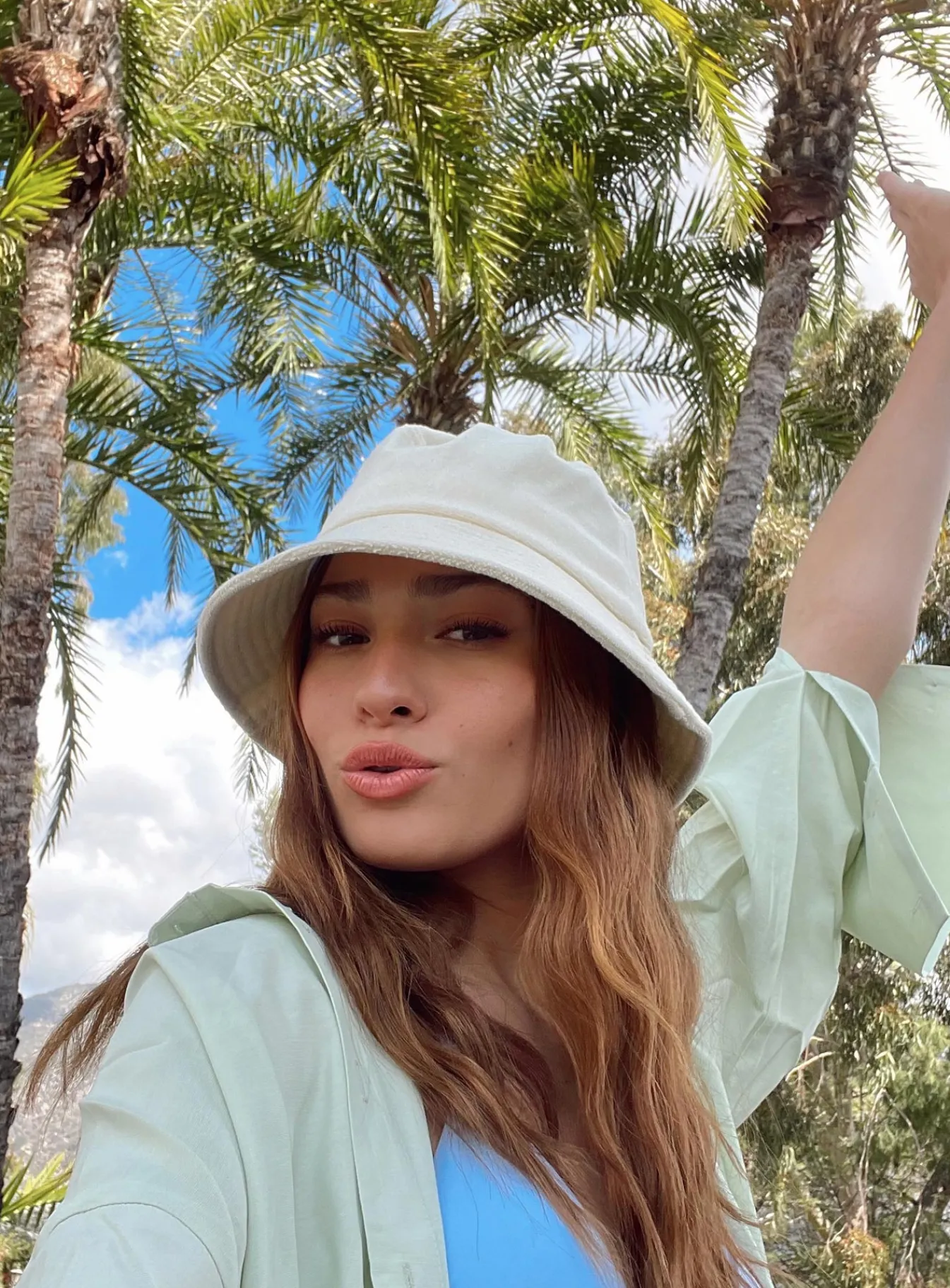 Princess Polly Summer Salt Terry Bucket Hat Cream Clearance