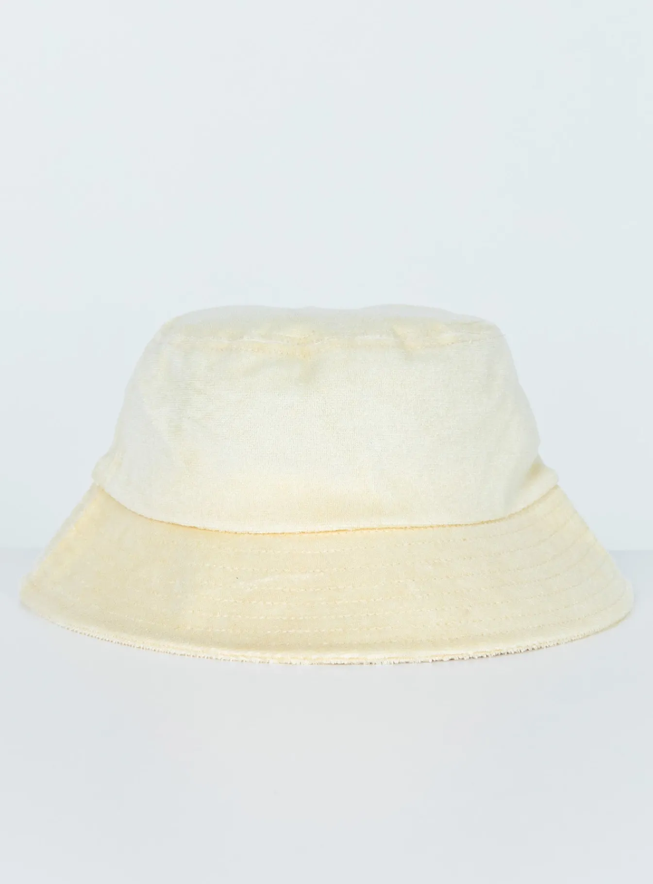 Princess Polly Summer Salt Terry Bucket Hat Cream Clearance
