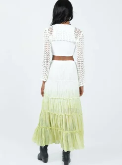 Princess Polly Sun Down Mid Rise Maxi Skirtombre   Green Sale