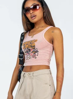 Princess Polly Supergirl Tank Top Pink Clearance