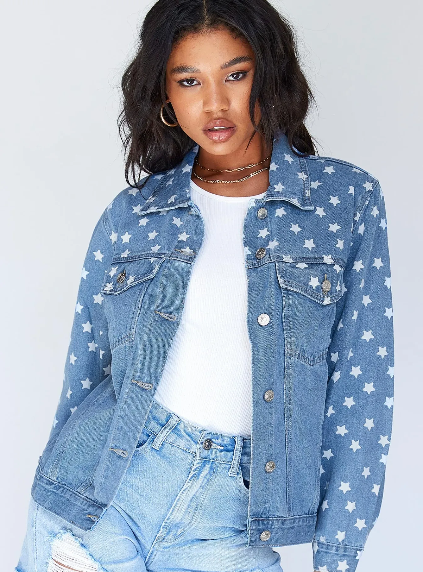 Princess Polly Superstarjacket Denim Clearance