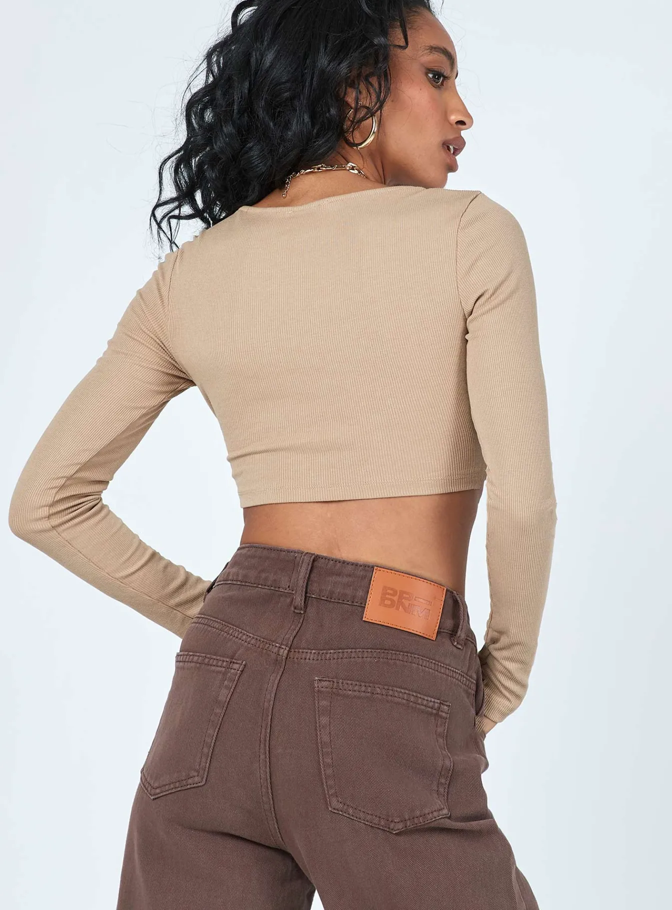 Princess Polly Suri Long Sleeve Top Beige Fashion