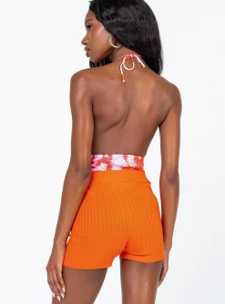 Princess Polly Susan Knit Shorts Orange Cheap