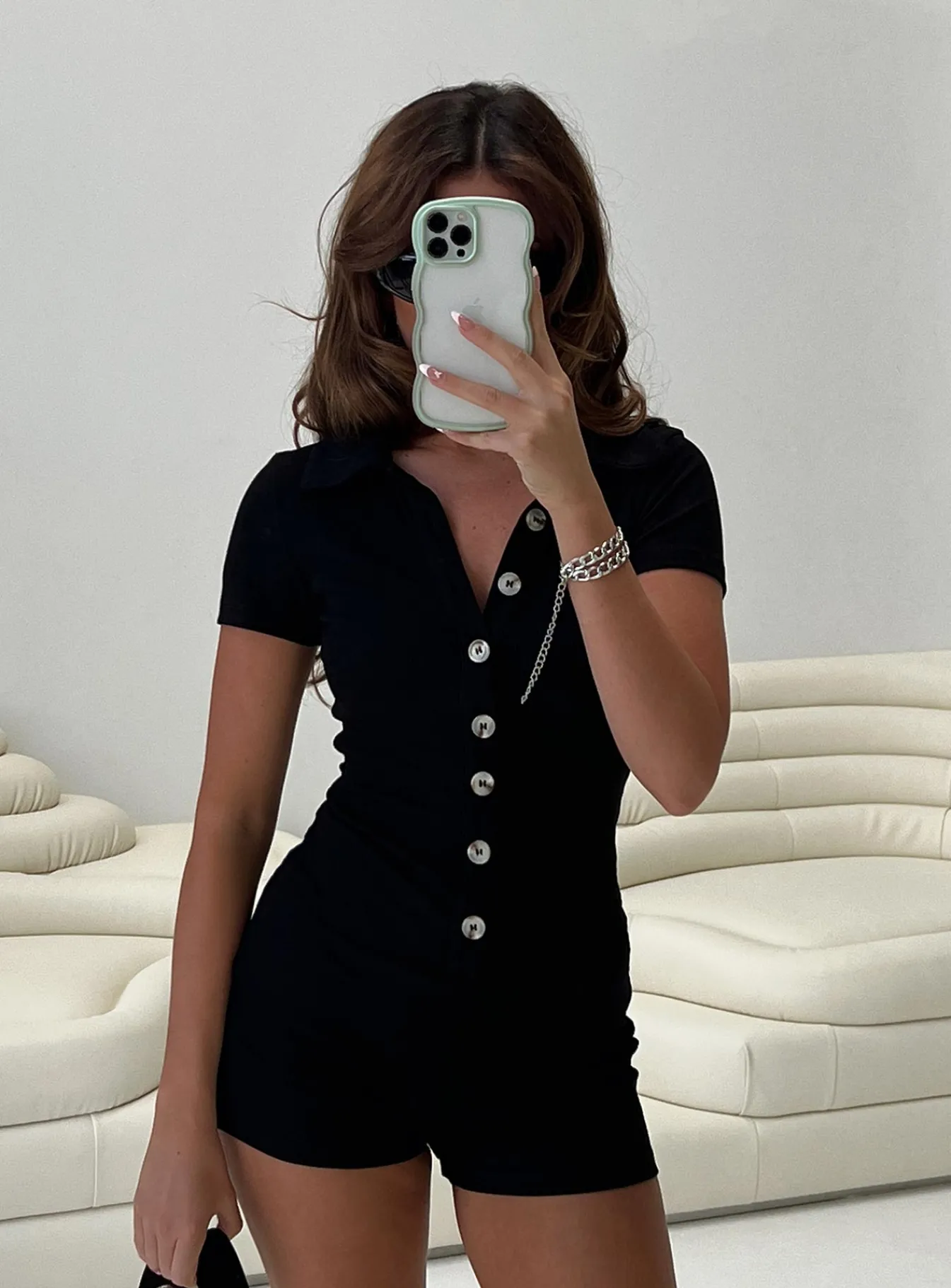 Princess Polly Susie Romperpetite Black Sale