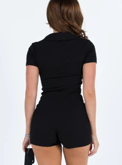 Princess Polly Susie Romperpetite Black Sale