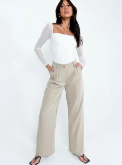 Princess Polly Sussock Long Sleeve Bodysuit  White Store