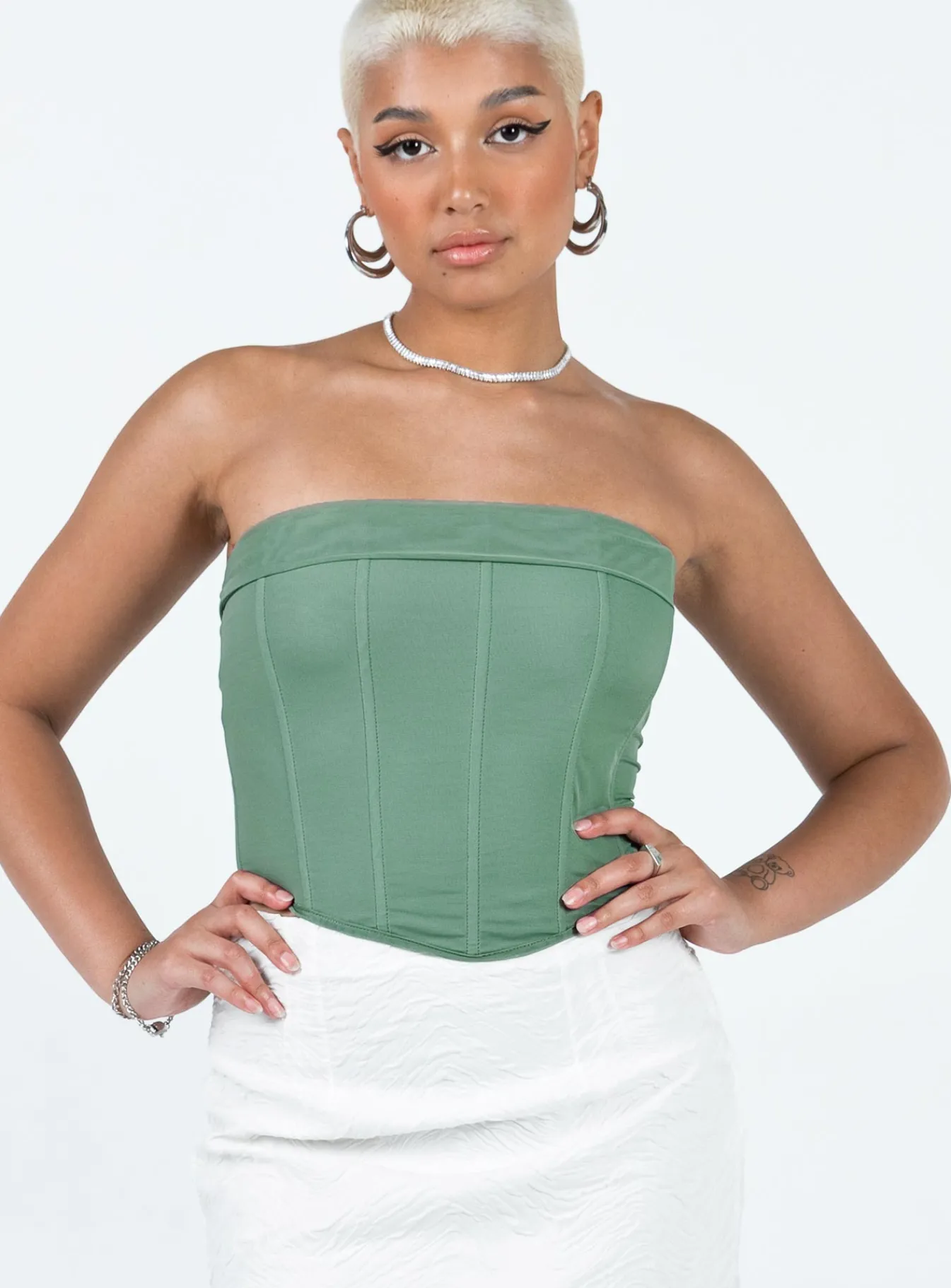 Princess Polly Swans Corset Mint Green Cheap