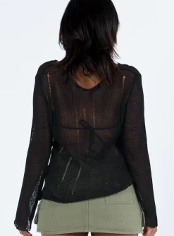 Princess Polly Sweeney Sweater Black Outlet