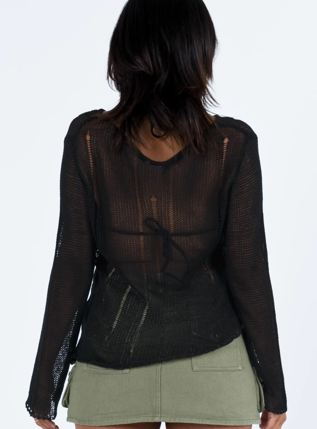 Princess Polly Sweeney Sweater Black Outlet