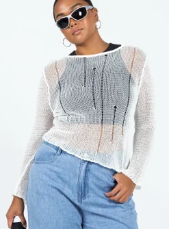 Princess Polly Sweeney Sweater  White Online