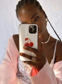 Princess Polly Sweet Cherry Iphone Case White / Red Discount